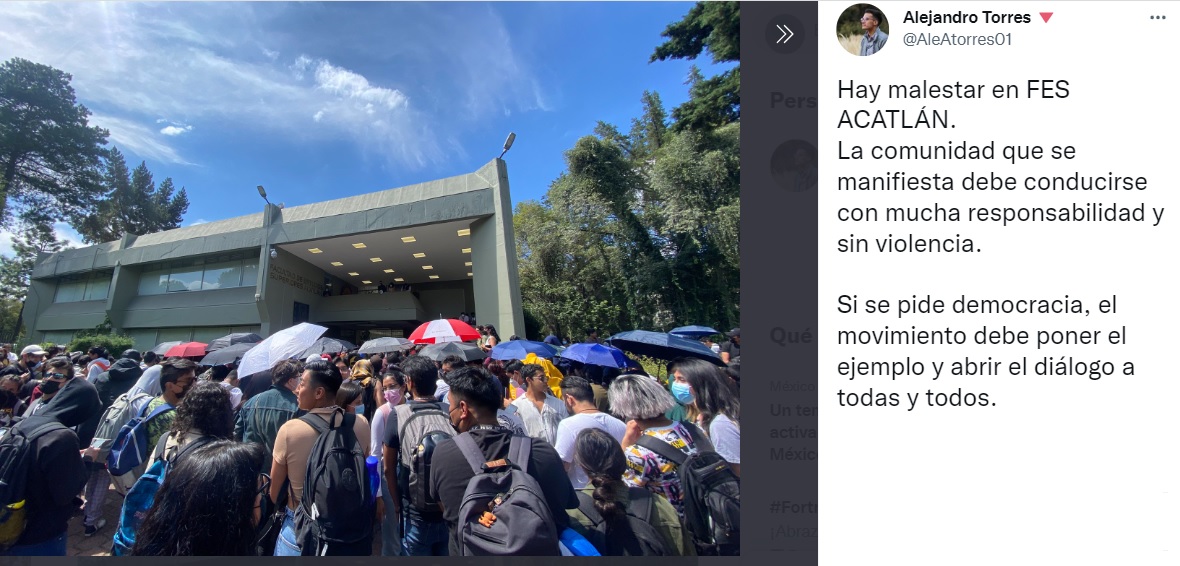 Estudiantes de FES Acatlán y Prepa 5 de la UNAM se van a paro