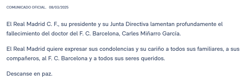 Barcelona vs Osasuna se pospone por muerte del médico Carles Miñarro