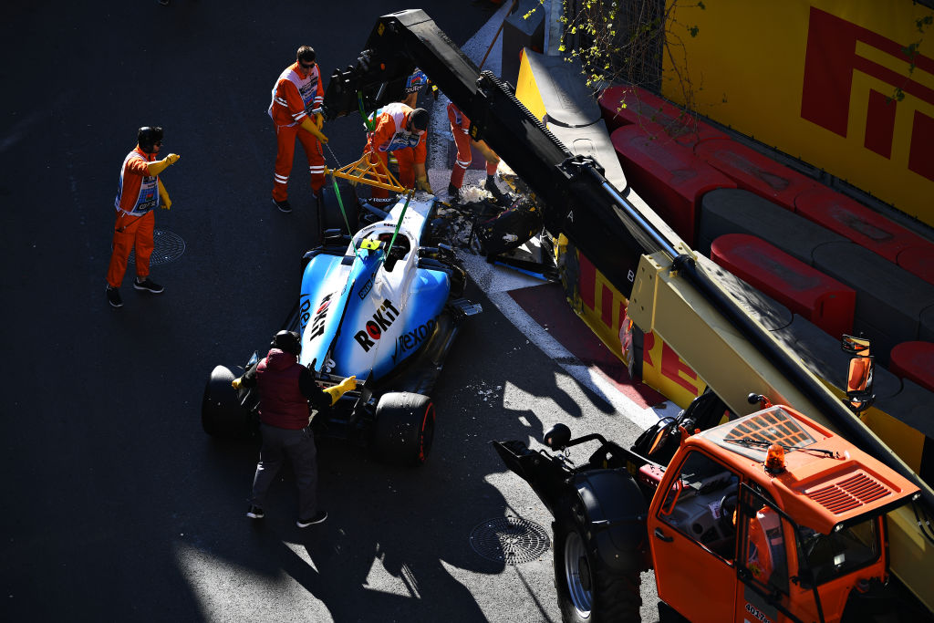 Robert Kubica crashed at turn 8 in 2019