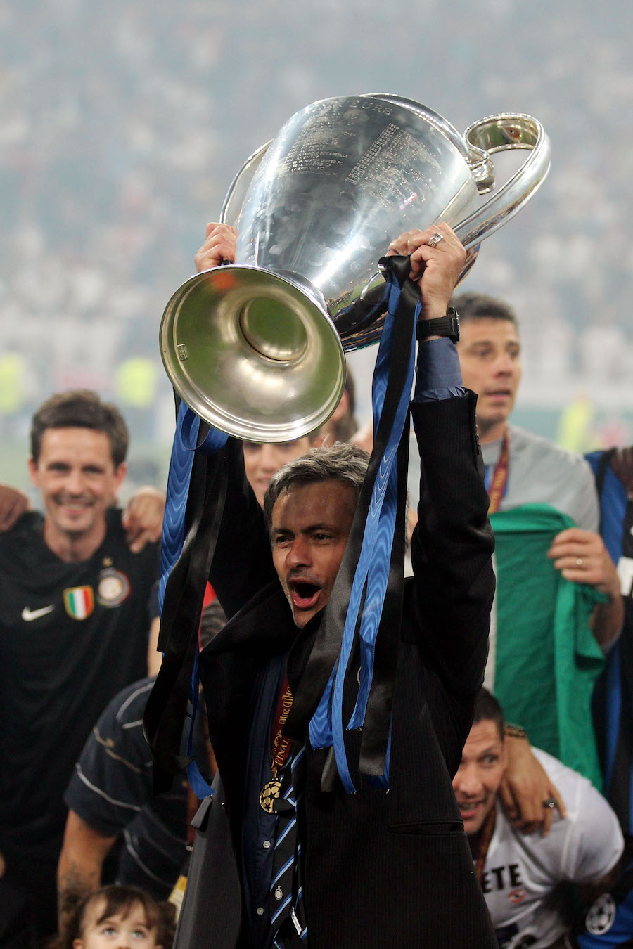 Jose Mourinho lifting the Champions League