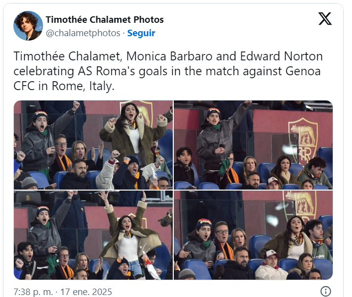 Timothée Chalamet y su eterno amor por la Roma