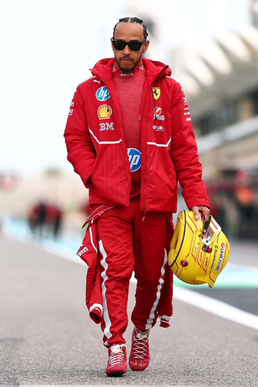 Lewis Hamilton en Ferrari