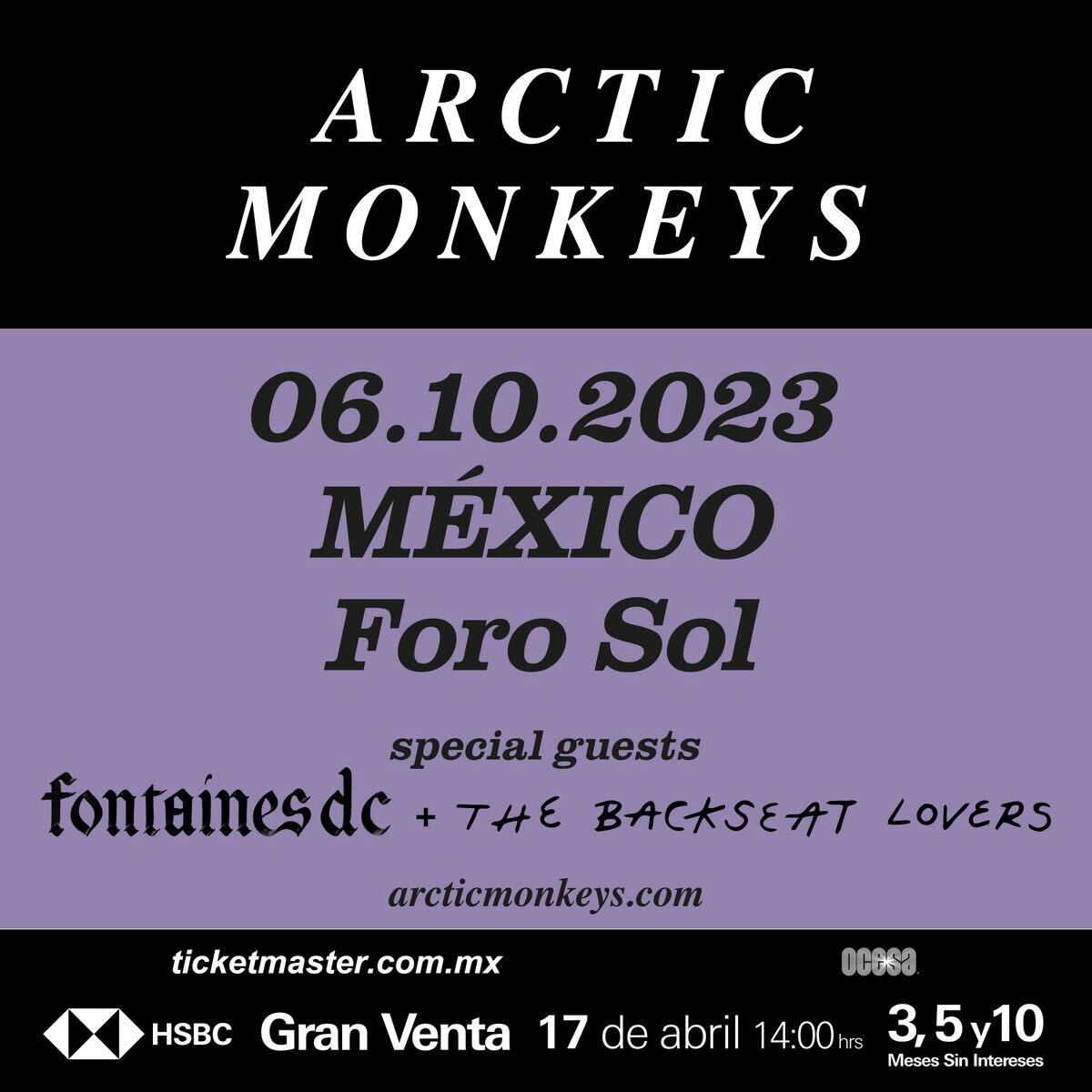 Arctic Monkeys will give a concert at Foro Sol in CDMX 