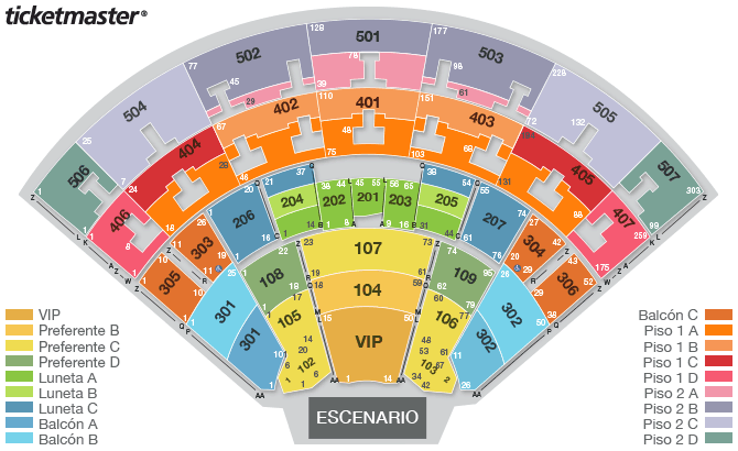 Mapa Caifanes Auditorio Nacional