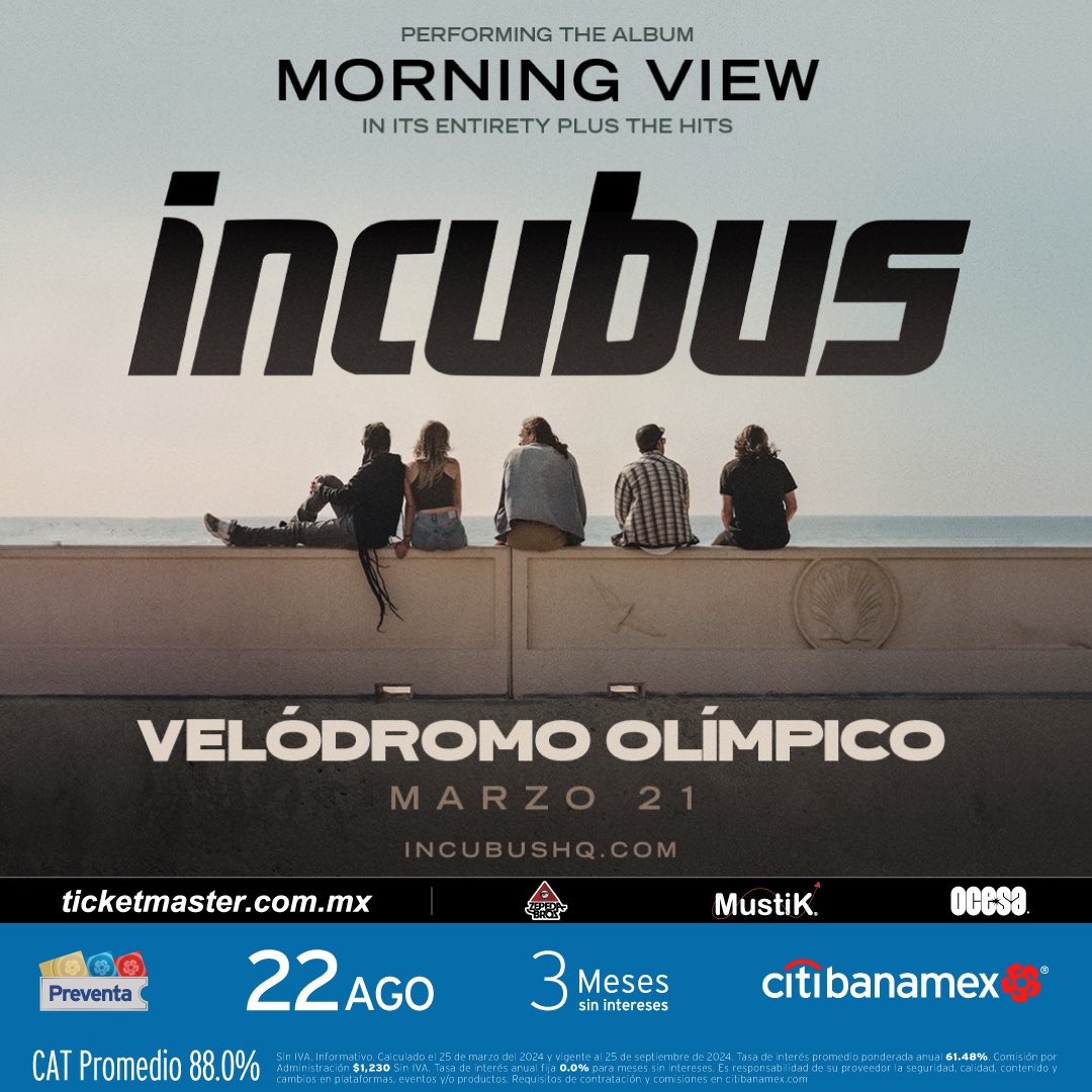 conciertos incubus mexico 2025