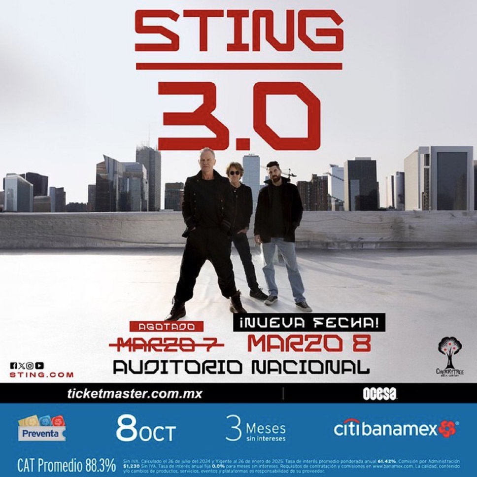 Sting anuncia conciertos en México: Fecha, lugar, boletos y todos los detalles