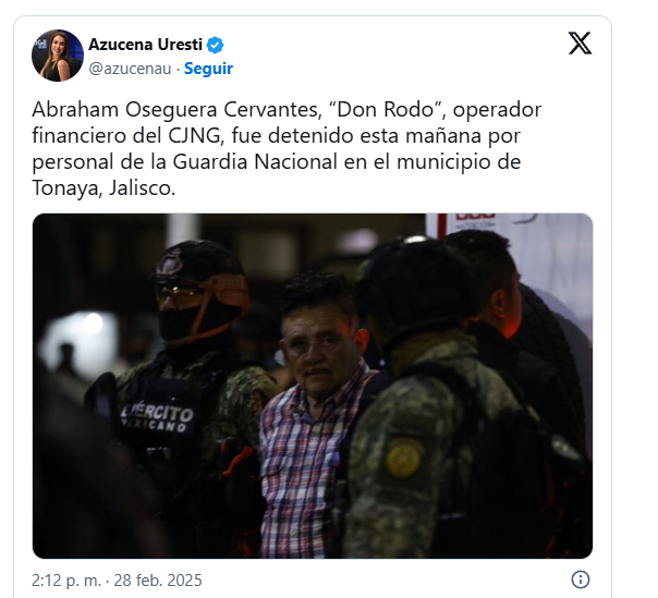 Detienen a Abraham Oseguera Cervantes, hermano de El Mencho