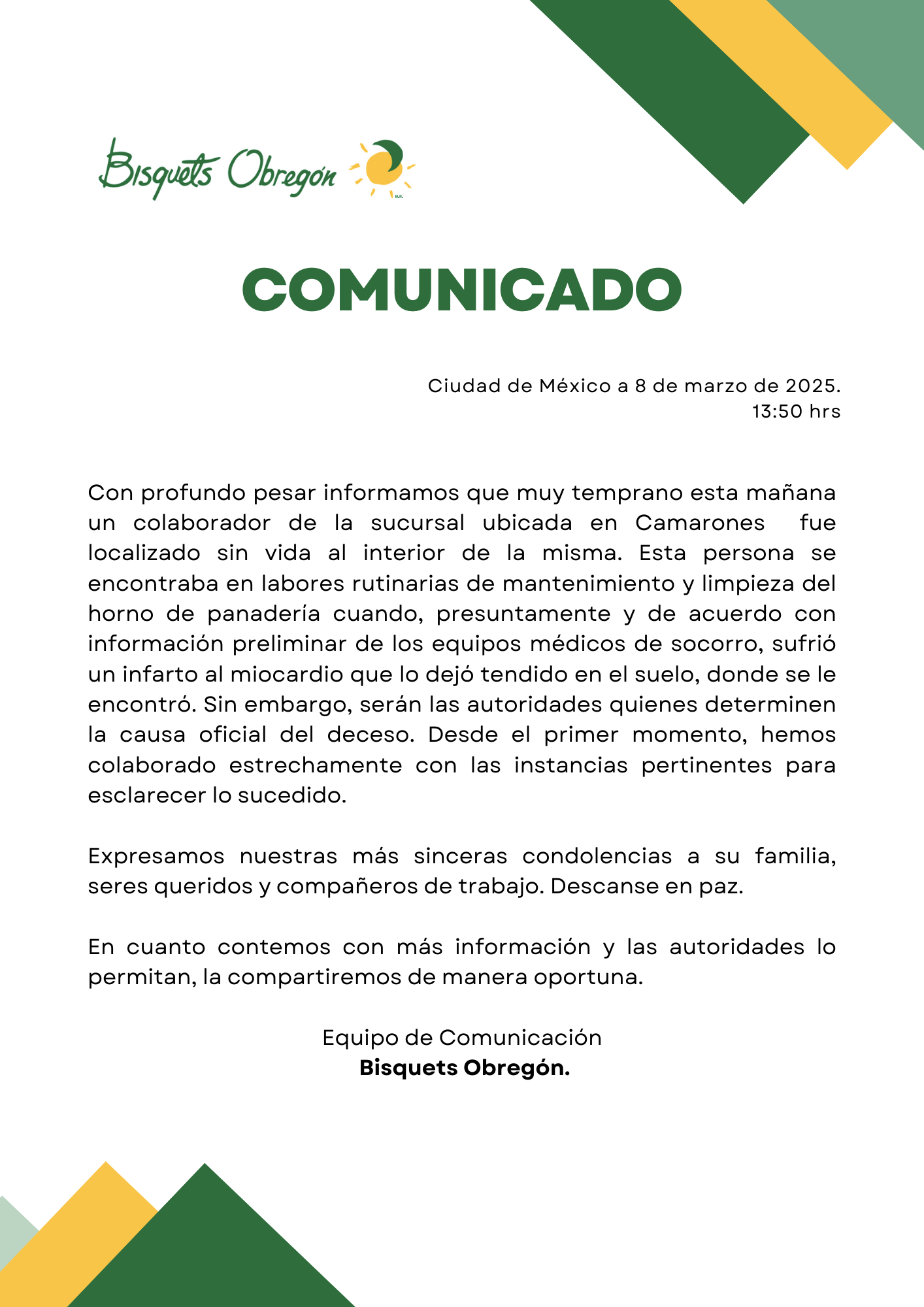 Hombre sufre paro y muere mientras limpiaba horno en restaurante de CDMX