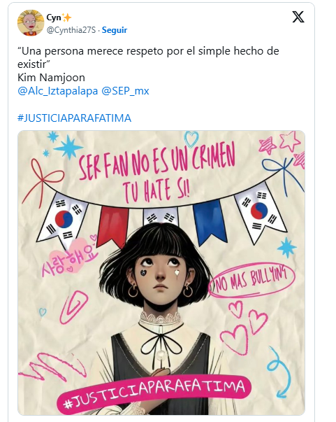 Justicia para Fátima: Niña de 13 años fue arrojada de segundo piso por gustarle el K-Pop