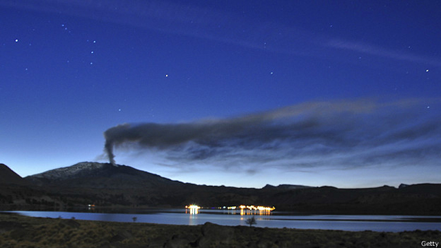 volcan copahue, erupción