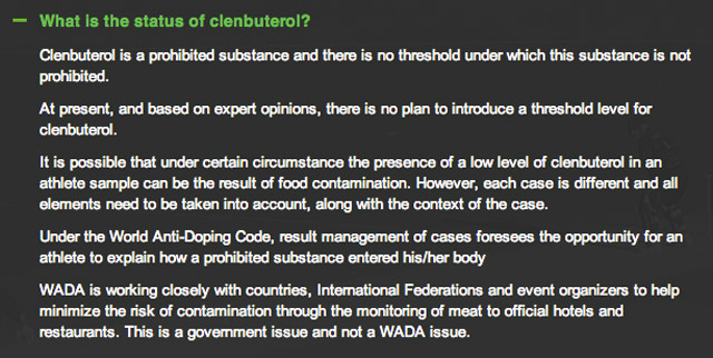 Clembuterol-wada