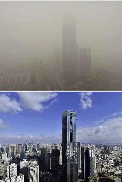 china capa de smog