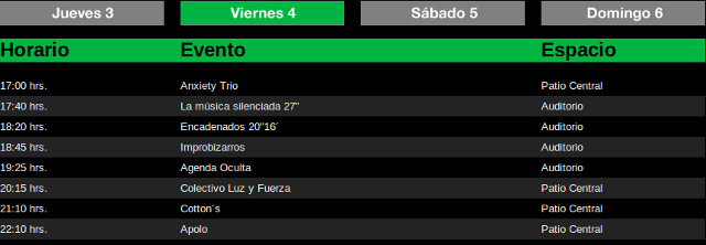 horarios facu