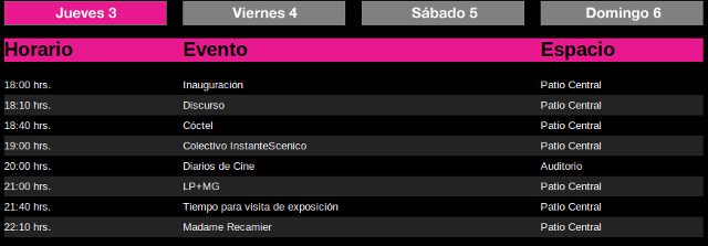 horarios