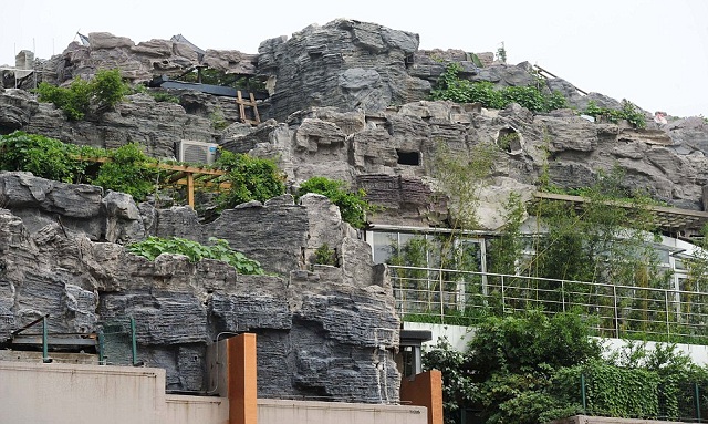 Rocky style villa on the roof of a tower block, Haidian, China - 12 Aug 2013