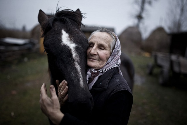 "Habitante de Szack, Ucrania, y su caballo", Mateusz Baj, Premio Nacional de Polonia