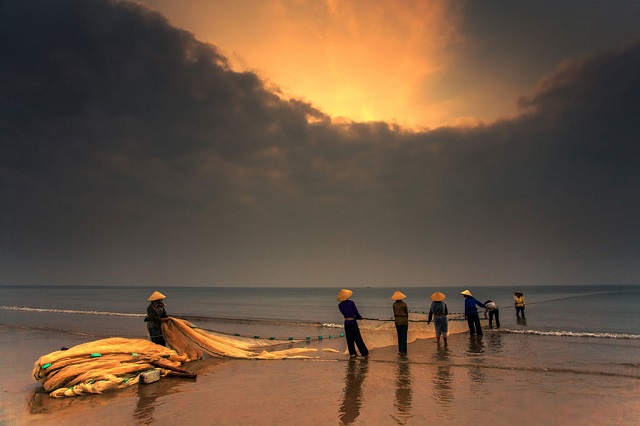 "Mañana de pesca", Trinh Xuan Hai, Premio Nacional de Vietnam