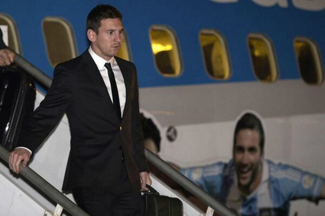 messi llegando