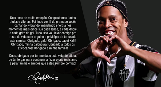 ronaldinho carta