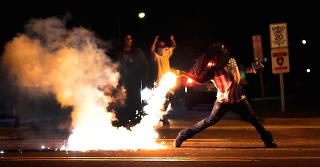 TEAR GAS SHOT AT PROTESTORS