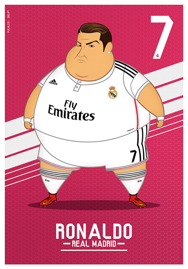 ilustracion ronaldo gordo