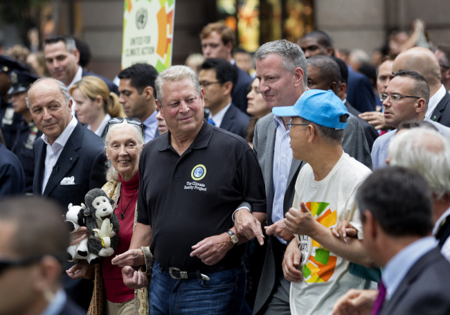 Laurent Fabius, Jane Goodall, Al Gore, Bill de Blasio, Ban Ki-moon