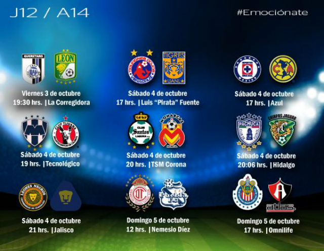 jornada 12 liga mx