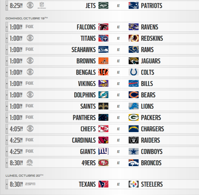 semana 7 nfl