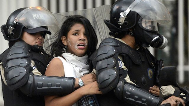 Las protestas en Venezuela contra el presidente, Nicolás Maduro.