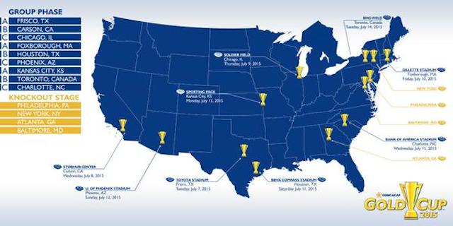 mapa copa oro 2015