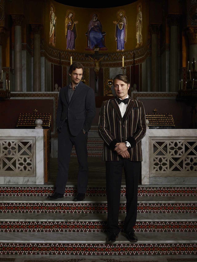 HANNIBAL -- Season: 3 -- Pictured: (l-r) Hugh Dancy as Will Graham, Mads Mikkelsen as Hannibal Lecter -- (Photo by: Elisabeth Caren/NBC)