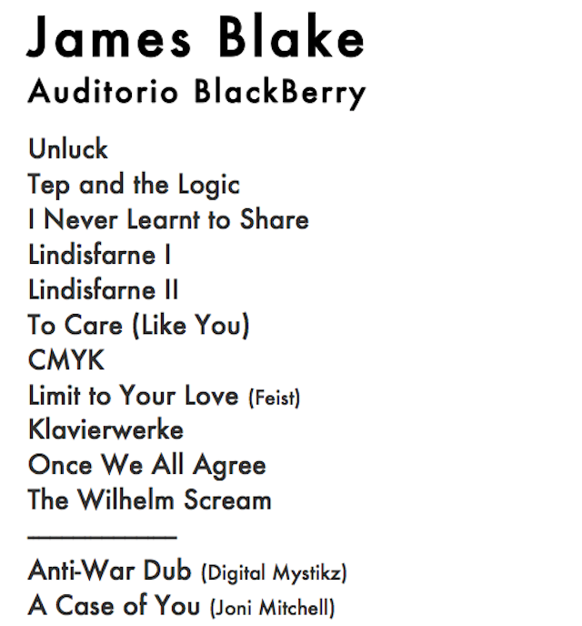 James Blake en el Auditorio BlackBerry