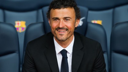 Luis Enrique con el Barcelona