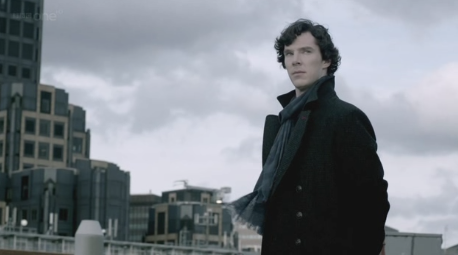 Benedict Cumberbatch as Sherlock Holmes on Sherlock Series Two Finale The Reichenbach Fall 6