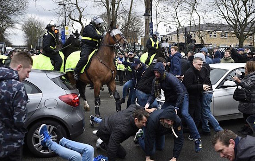 disturbios arsenal vs tottenham