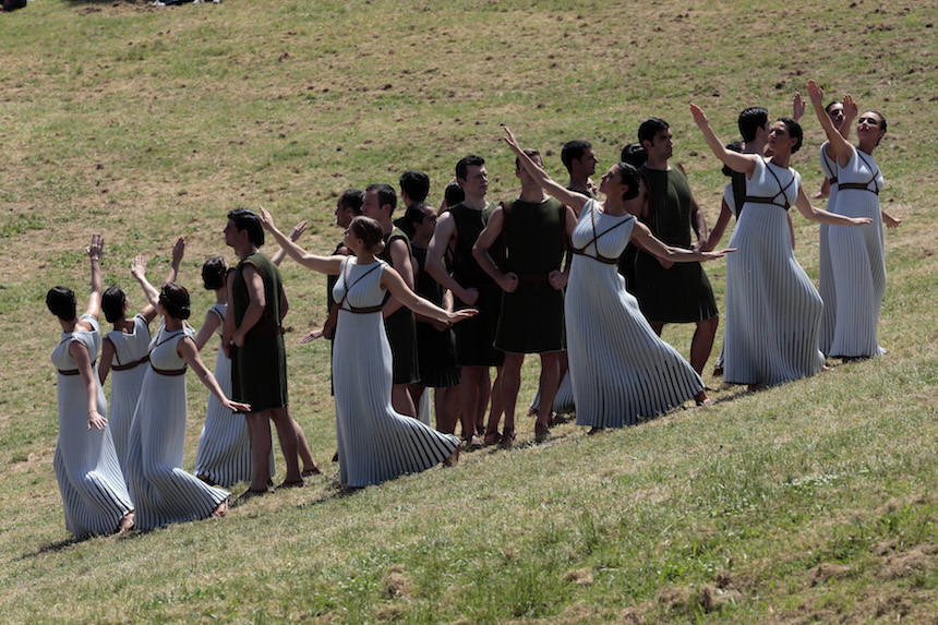 Rehearsal For The Lighting Ceremony Of The Olympic Flame