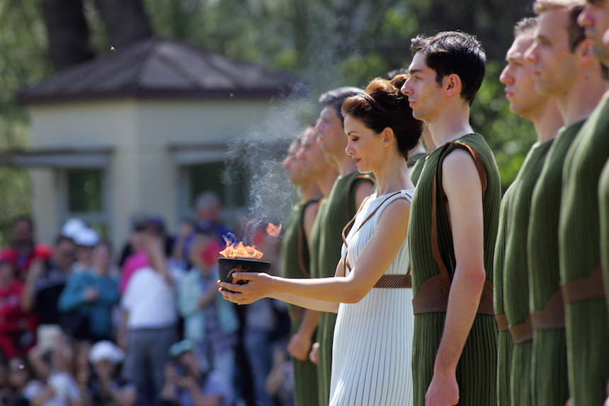 Rehearsal For The Lighting Ceremony Of The Olympic Flame