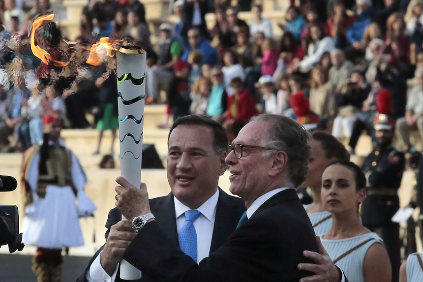 Olympic Torch Hand Over Ceremony In Greece