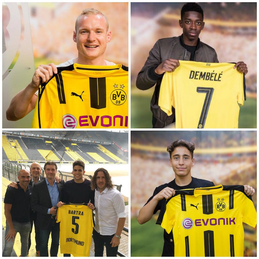 fichajes borussia dortmund 2016