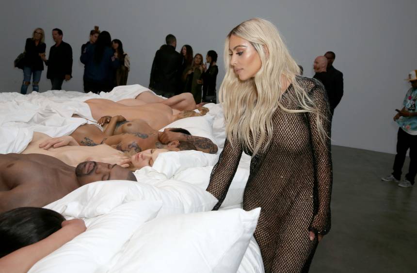 LOS ANGELES, CA - AUGUST 26: Kim Kardashian attends Famous by Kanye West a private exhibition event at Blum And Poe, Los Angelesat Blum & Poe on August 26, 2016 in Los Angeles, California. (Photo by Rachel Murray/Getty Images for Kanye West)