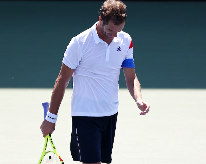 Gasquet abandona la cancha después de perder en la primer ronda del Us Open