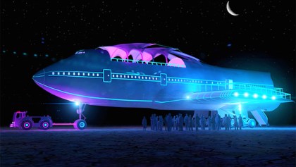 Boeing 747 Burning Man