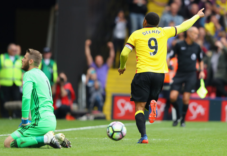 Troy Deeney se encargó de poner el 3-1 en favor de su equipo 