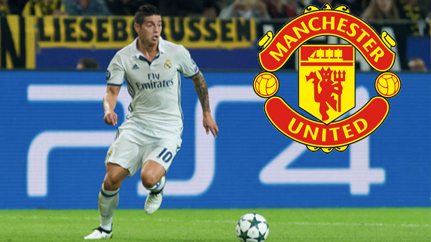 James Rodríguez en el Manchester United