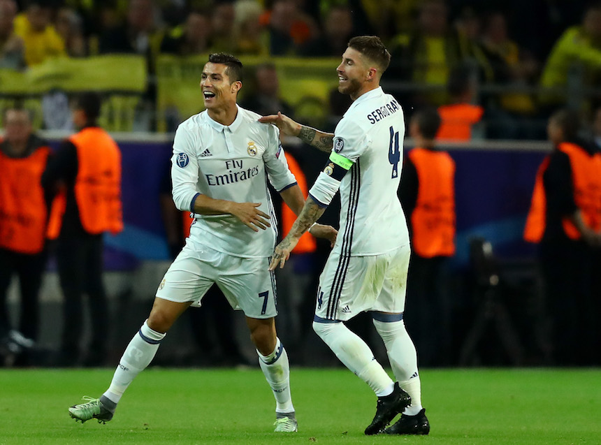 Real Madrid marcó el primero en su juego contra el Borussia Dortmund 