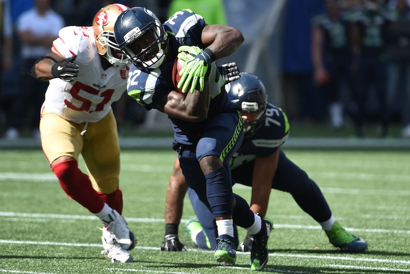 San Francisco 49ers versus Seattle Seahawks