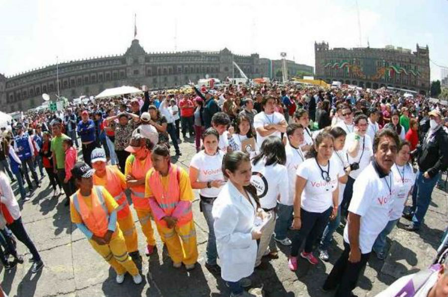 Se realizó un megasimulacro para recordar las medidas de prevención en caso de siniestro