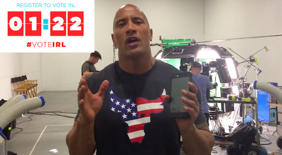 The Rock invita a votar a los estadounidenses