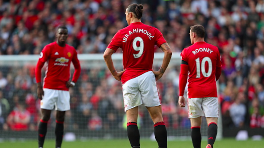 Zlatan Ibrahimovic, Wayne Rooney y Paul Pogba