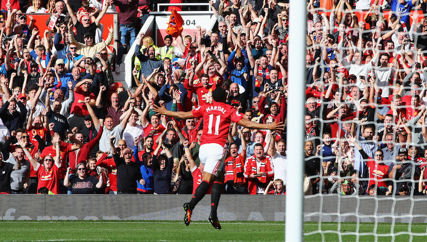 Anthony Martial marcó el primer tanto del encuentro 